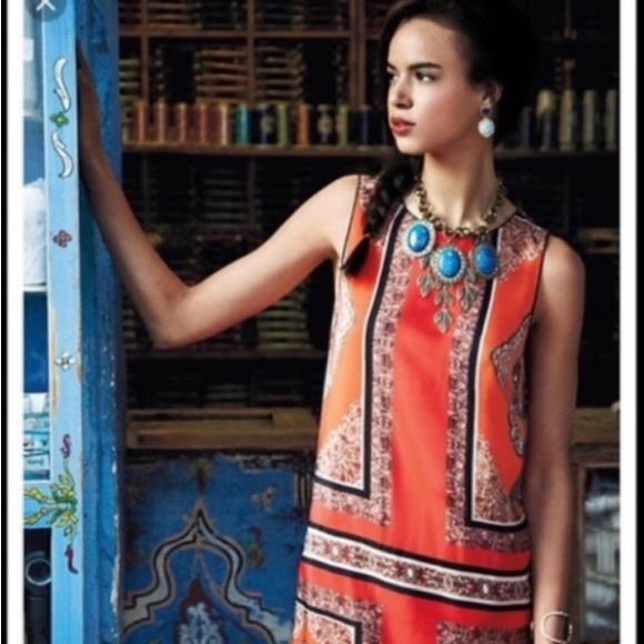 NWT Anthropology Maeve Canna Scarf Shift Dress - Picture 2 of 12